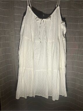 Old Navy White Swiss Dot Tiered Sundress